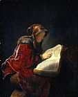 Famous Mother Paintings - Rembrandt's Mother The Prophetess Anna